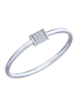 White Gold & Diamond Ring For Women KRB10465